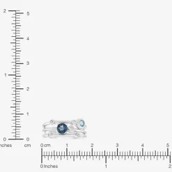 Limited Quantities! Womens Genuine Blue Topaz Sterling Silver Ring Set
