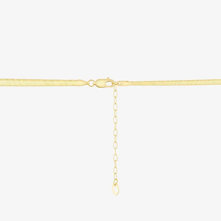 Limited Quantities! Womens 14K Gold 18 Inch Herringbone Chain Necklace