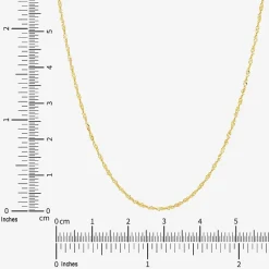 Limited Quantities! Womens 14K Gold 16 Inch Singapore Chain Necklace