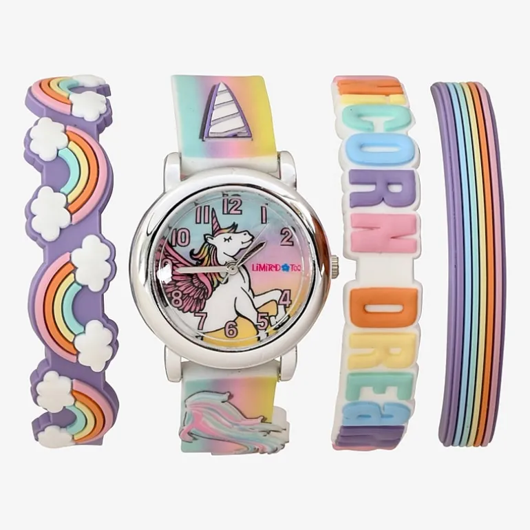 Limited Too Girls Multicolor 4-pc. Watch Boxed Set Lmt20007jc21