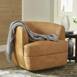 Linden Street Arlen Faux Leather Swivel Chair