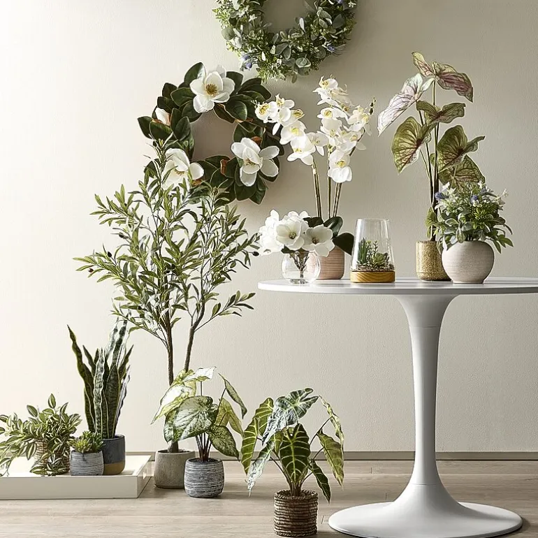 Linden Street 8in White Magnolia Artificial Plant