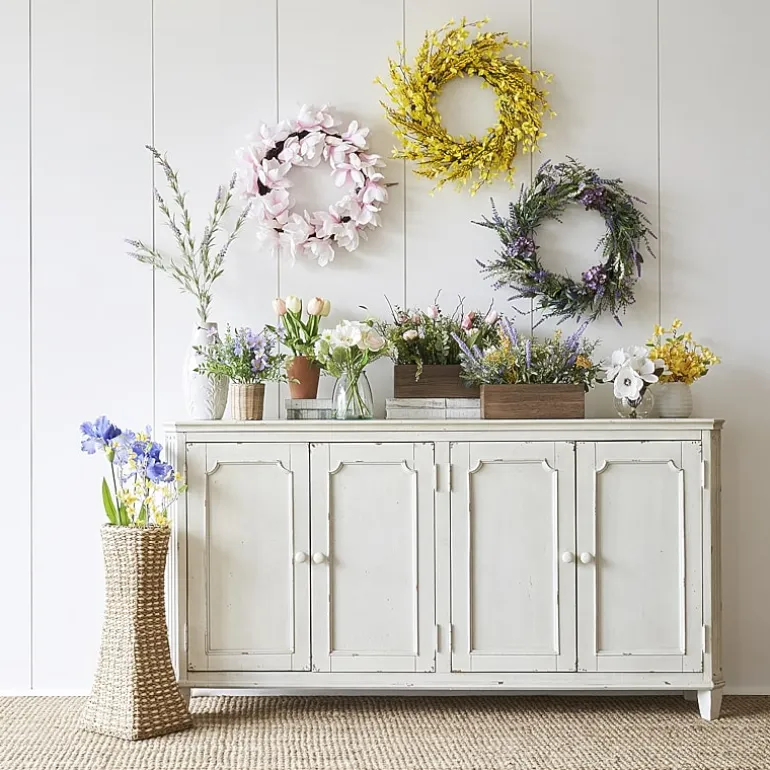 Linden Street 24" Pink Floral Wreath