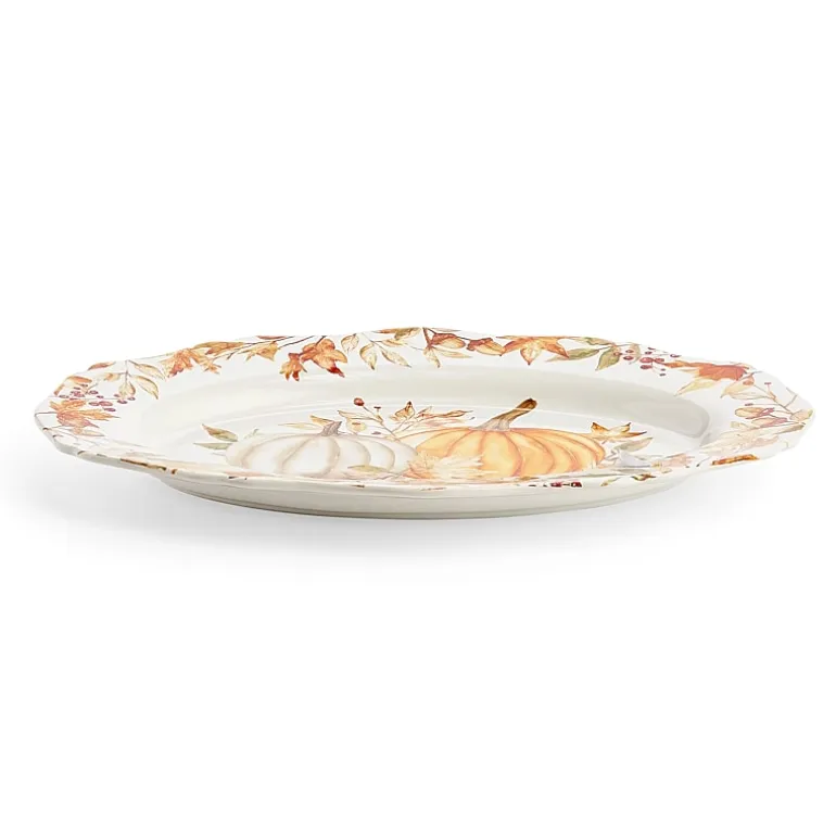 Linden Street Terra Pumpkin Stoneware Serving Platter