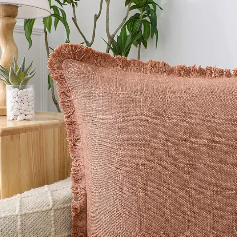 Linen Blend 20x20 Square Throw Pillow