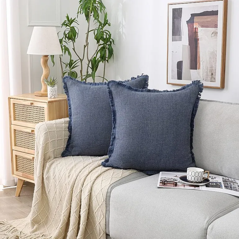 Linen Blend 20x20 Square Throw Pillow