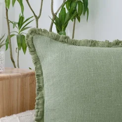 Linen Blend 20x20 Square Throw Pillow