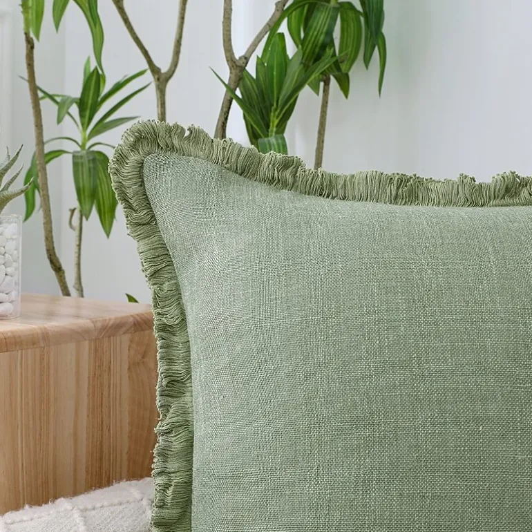 Linen Blend 20x20 Square Throw Pillow