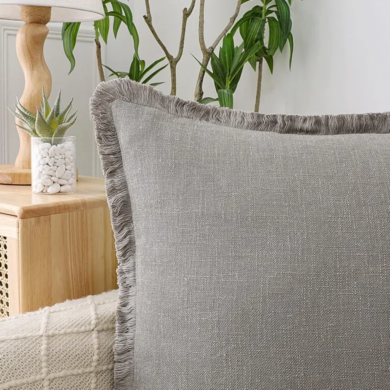 Linen Blend 20x20 Square Throw Pillow