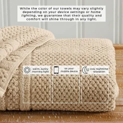 Linery Cotton Checkered Weave 12-pc. Quick Dry Washcloth
