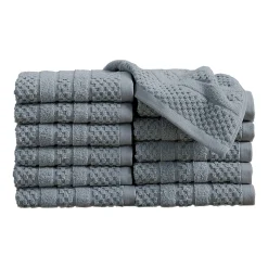 Linery Cotton Checkered Weave 12-pc. Quick Dry Washcloth