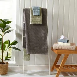 Linery Cotton Checkered Weave 12-pc. Quick Dry Washcloth