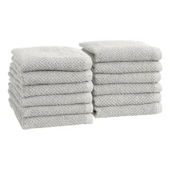 Linery Cotton Quick-Dry Loop Textured 12 Pc Washcloths