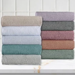 Linery Cotton Quick-Dry Loop Textured 12 Pc Washcloths