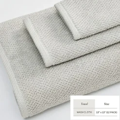 Linery Cotton Quick-Dry Loop Textured 12 Pc Washcloths