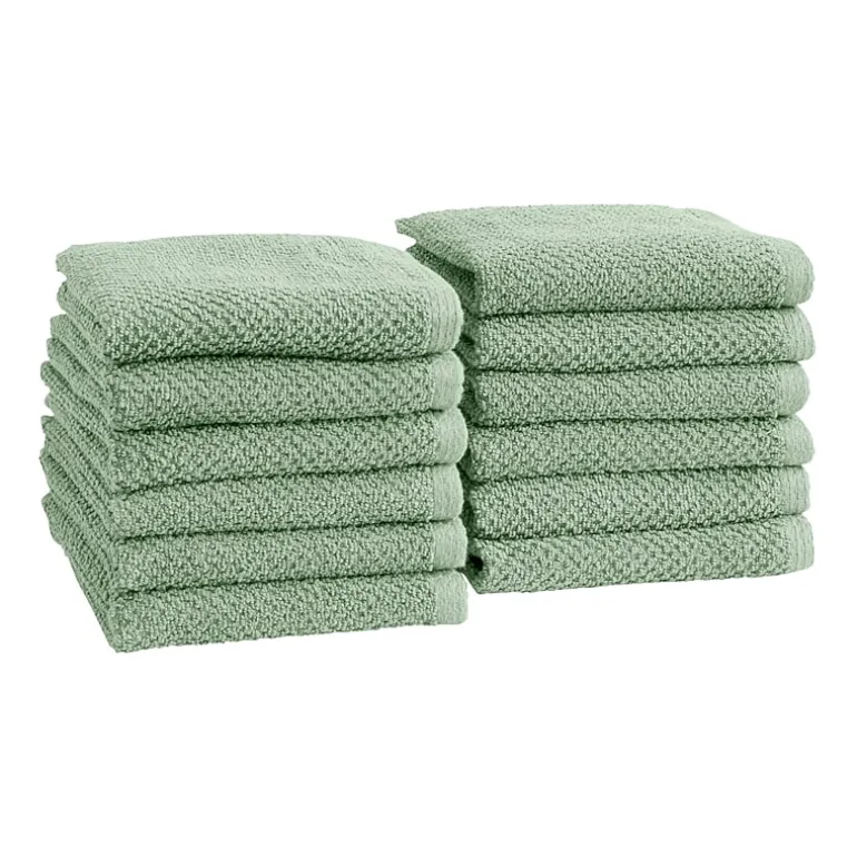 Linery Cotton Quick-Dry Loop Textured 12 Pc Washcloths