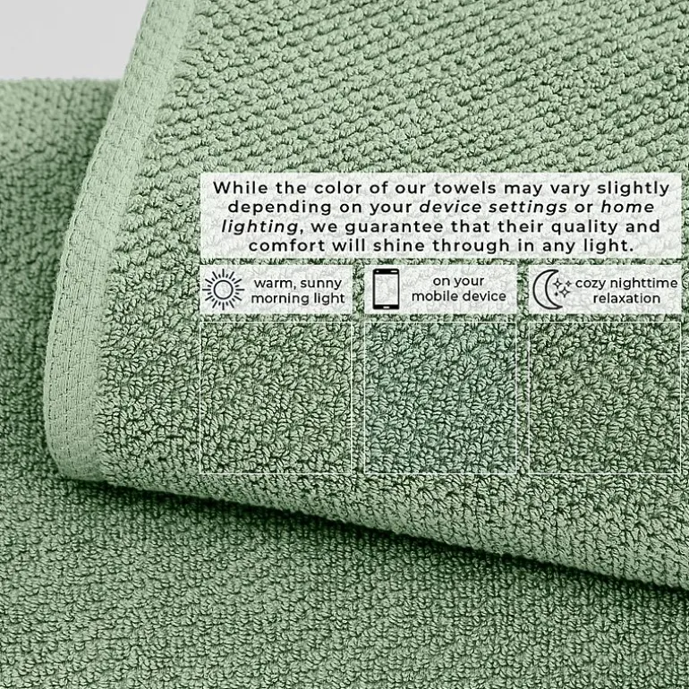 Linery Cotton Quick-Dry Loop Textured 12 Pc Washcloths