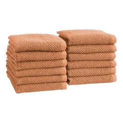 Linery Cotton Quick-Dry Loop Textured 12 Pc Washcloths