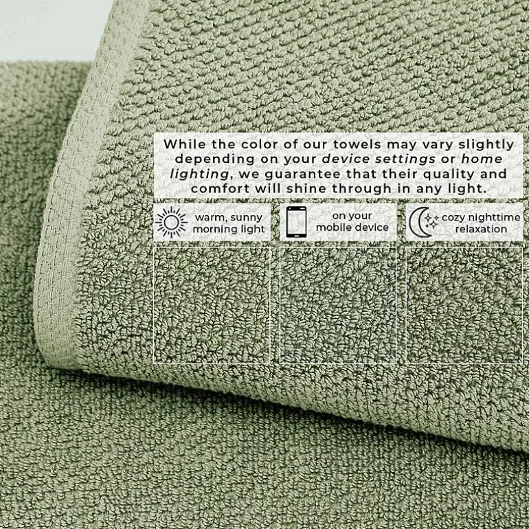 Linery Cotton Quick-Dry Loop Textured 12 Pc Washcloths