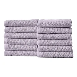Linery Cotton Quick-Dry Loop Textured 12 Pc Washcloths