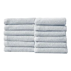 Linery Cotton Quick-Dry Loop Textured 12 Pc Washcloths