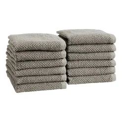 Linery Cotton Quick-Dry Loop Textured 12 Pc Washcloths