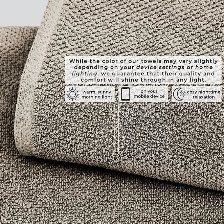 Linery Cotton Quick-Dry Loop Textured 12 Pc Washcloths