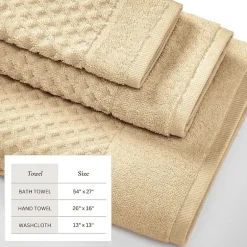 Linery Cotton Quick-Dry Textured 6 Pc Towel Set