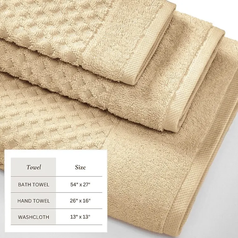 Linery Cotton Quick-Dry Textured 6 Pc Towel Set