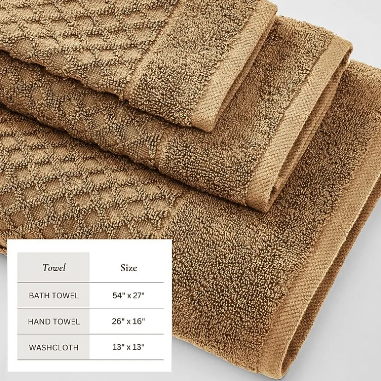 Linery Cotton Quick-Dry Textured 6 Pc Towel Set