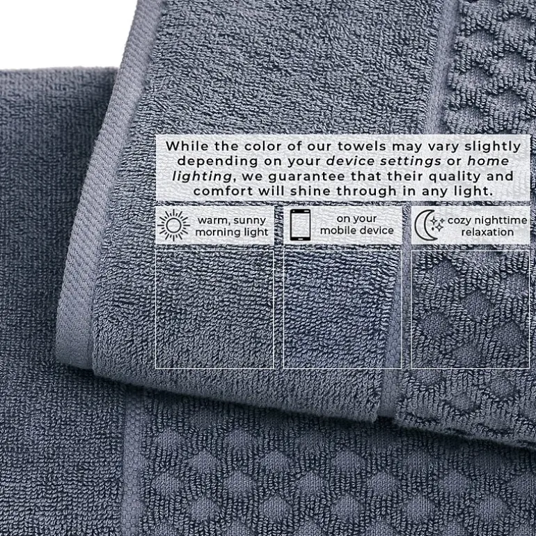 Linery Cotton Quick-Dry Textured 6 Pc Towel Set