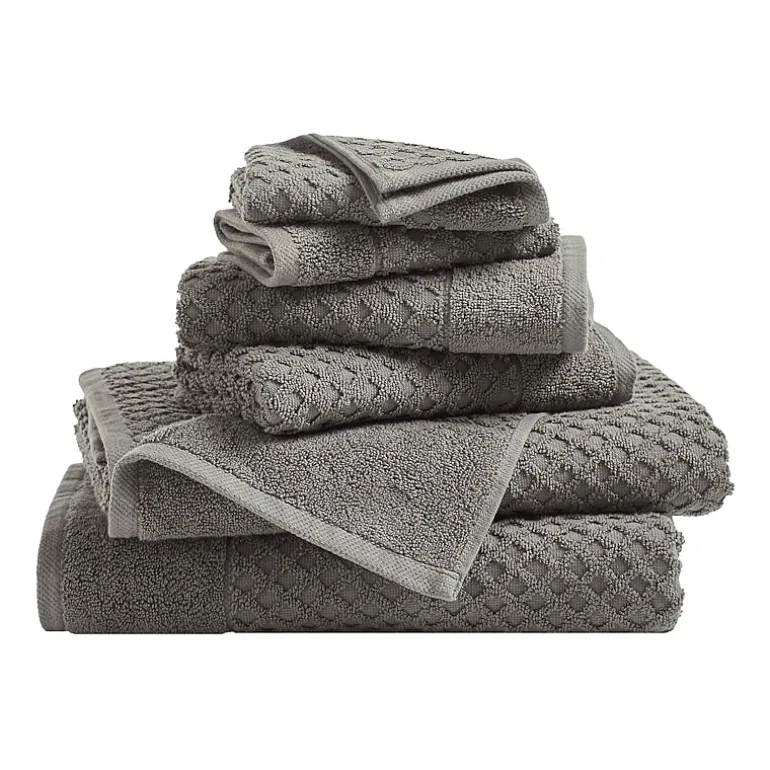 Linery Cotton Quick-Dry Textured 6 Pc Towel Set