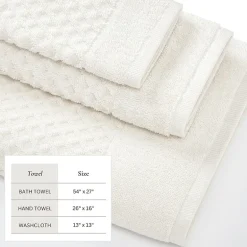 Linery Cotton Quick-Dry Textured 6 Pc Towel Set