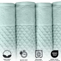 Linery Cotton Quick-Dry Textured 6 Pc Towel Set