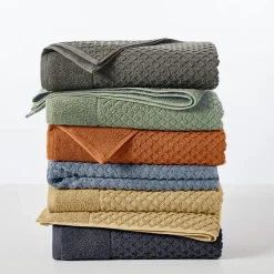 Linery Cotton Quick-Dry Textured 6 Pc Towel Set