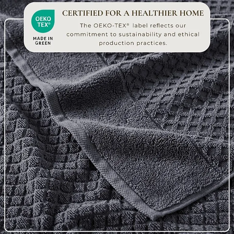 Linery Cotton Quick-Dry Textured 6 Pc Towel Set