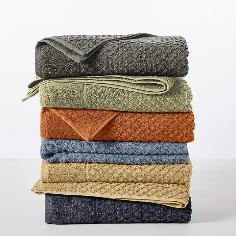 Linery Cotton Quick-Dry Textured 6 Pc Towel Set