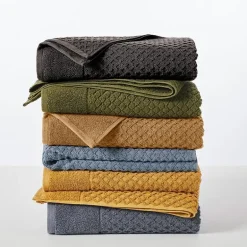 Linery Cotton Quick-Dry Textured 6 Pc Towel Set