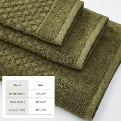 Linery Cotton Quick-Dry Textured 6 Pc Towel Set
