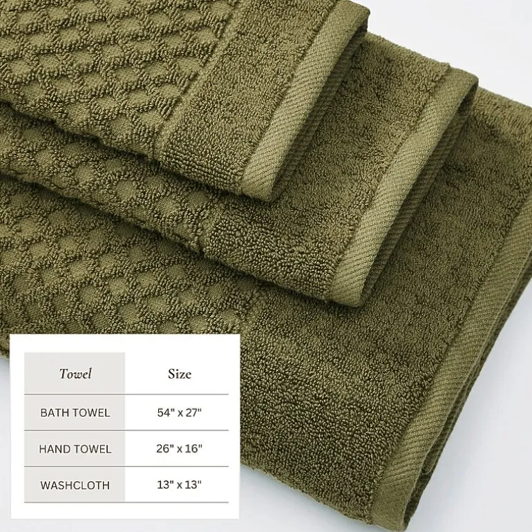 Linery Cotton Quick-Dry Textured 6 Pc Towel Set