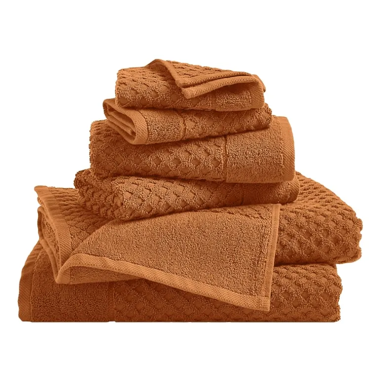 Linery Cotton Quick-Dry Textured 6 Pc Towel Set