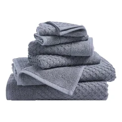 Linery Cotton Quick-Dry Textured 6 Pc Towel Set