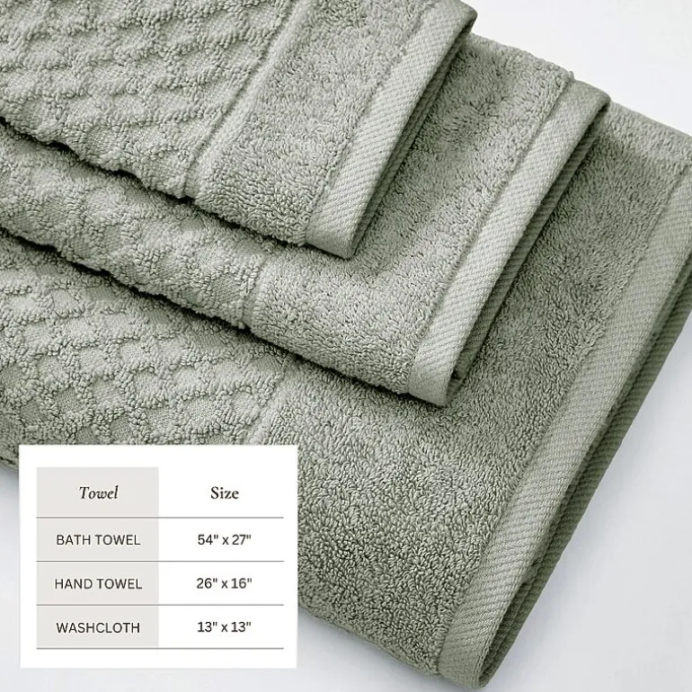 Linery Cotton Quick-Dry Textured 6 Pc Towel Set