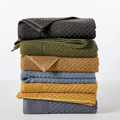 Linery Cotton Quick-Dry Textured 6 Pc Towel Set