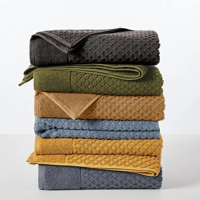 Linery Cotton Quick-Dry Textured 6 Pc Towel Set