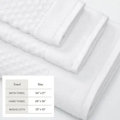 Linery Cotton Quick-Dry Textured 6 Pc Towel Set