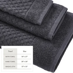 Linery Cotton Quick-Dry Textured 6 Pc Towel Set