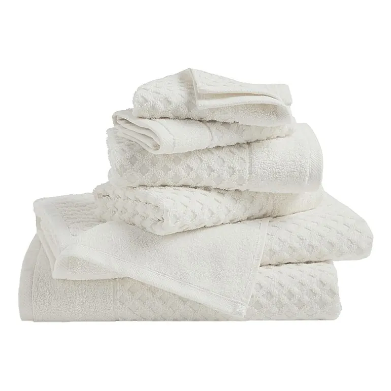 Linery Cotton Quick-Dry Textured 6 Pc Towel Set