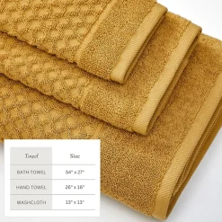 Linery Cotton Quick-Dry Textured 6 Pc Towel Set