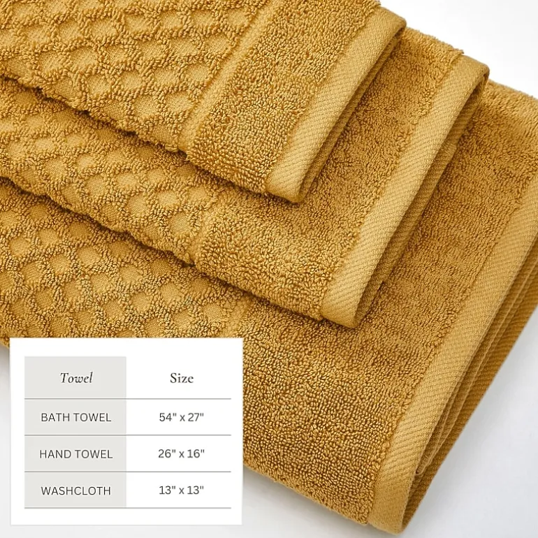 Linery Cotton Quick-Dry Textured 6 Pc Towel Set